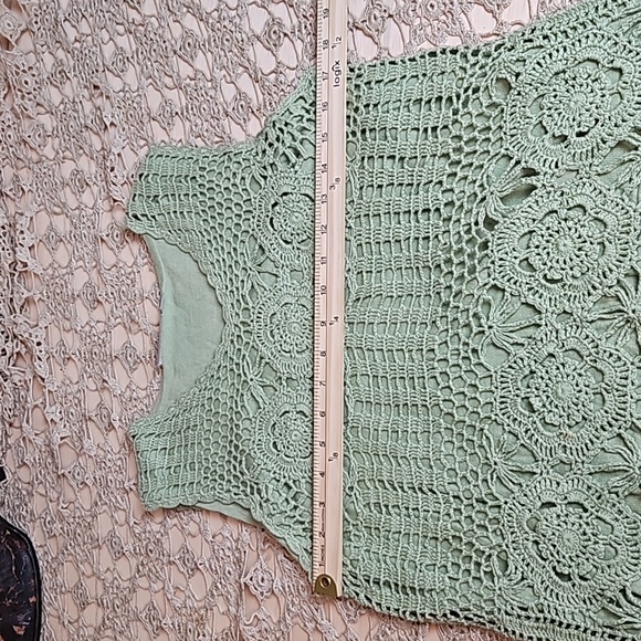 Vintage Croft & Barrow Crocheted Knit Tank Top - Picture 6 of 9